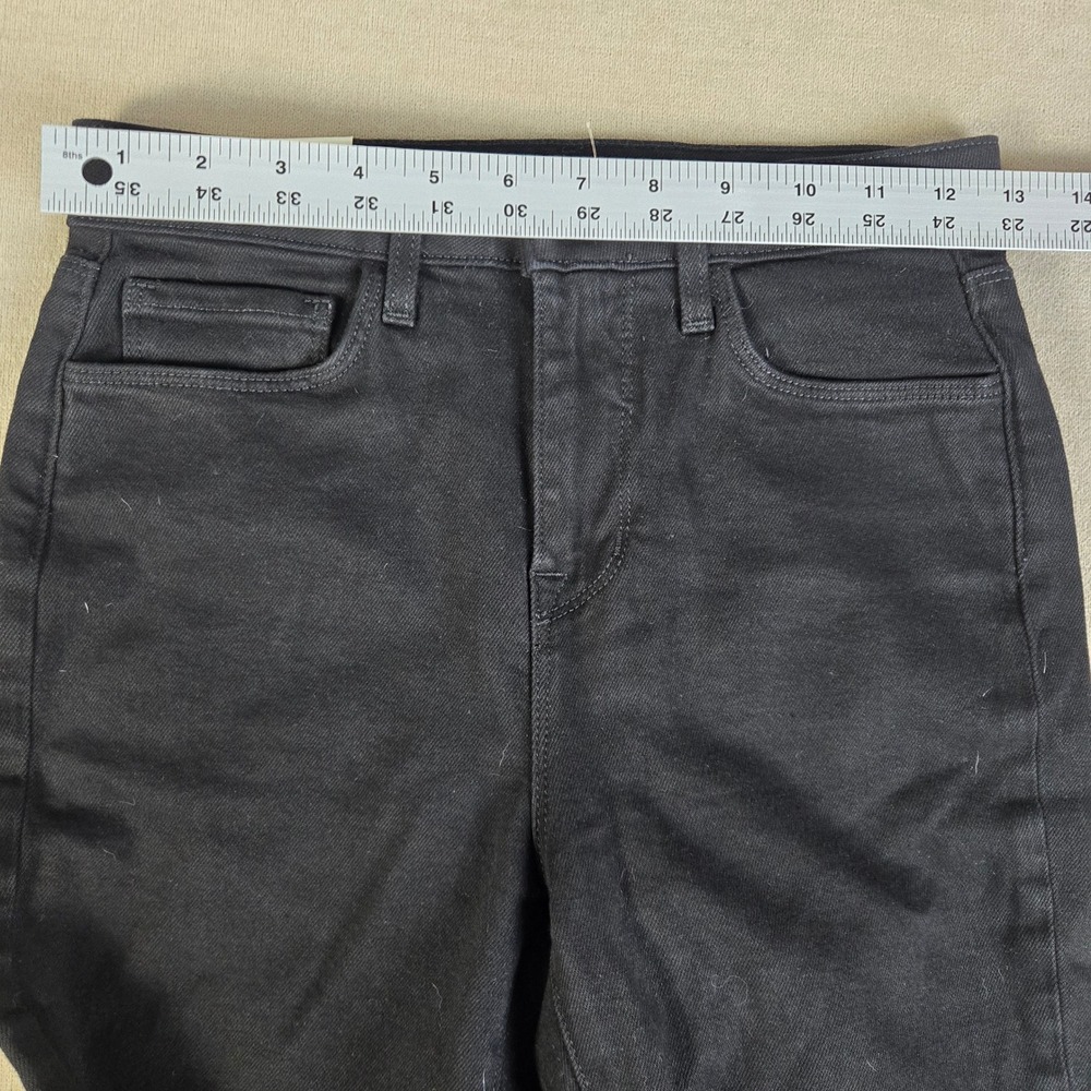 L'AGENCE High Line High Rise Skinny Black Jeans Size 24 Distressed Fray Hem‎ - Picture 4 of 9